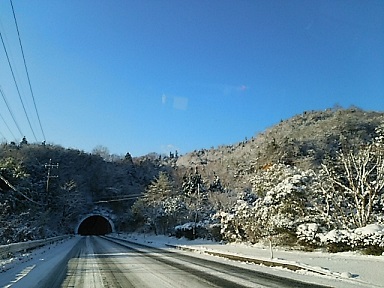 広島　雪道