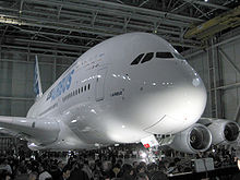 エアバスＡ３８０型機　完成披露式典