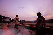 小浜温泉の足湯　ほっとふっと１０５